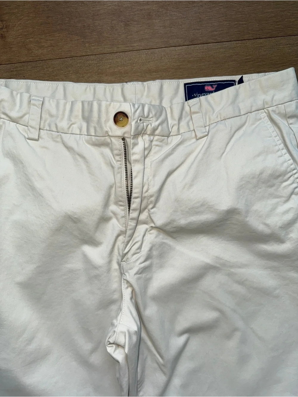 Men's Vineyard Vines Breaker Pant Off White Casual Chinos 34/32 Lightly Worn